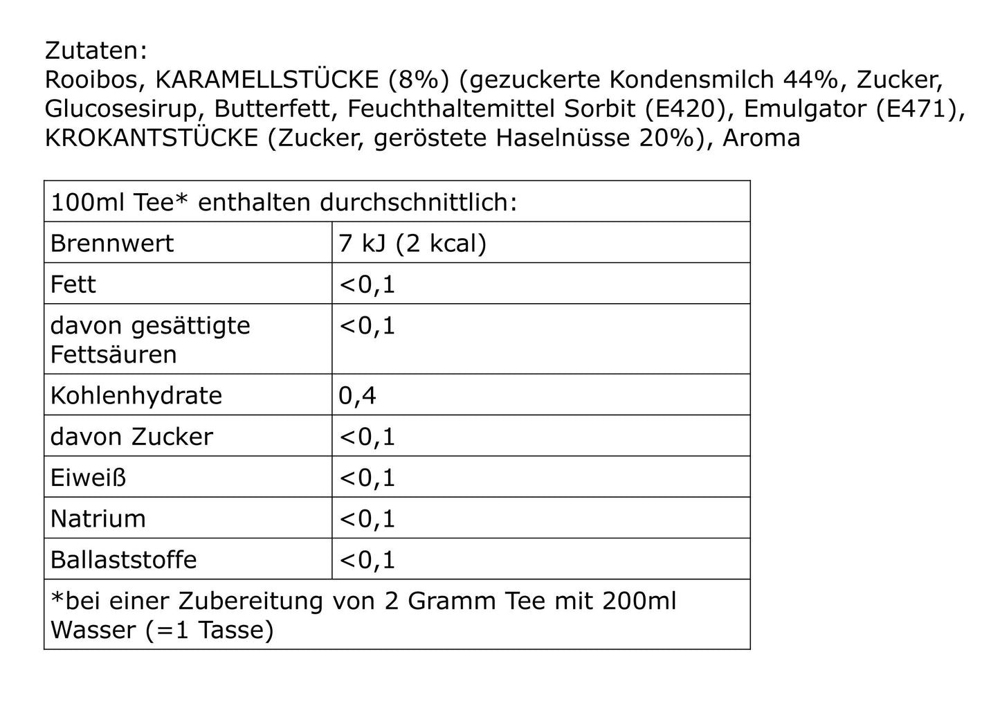 Rooibostee Karamell