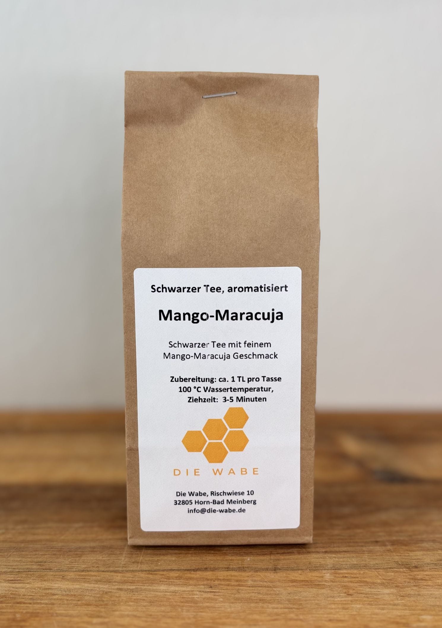 Schwarzer Tee Mango Beutel