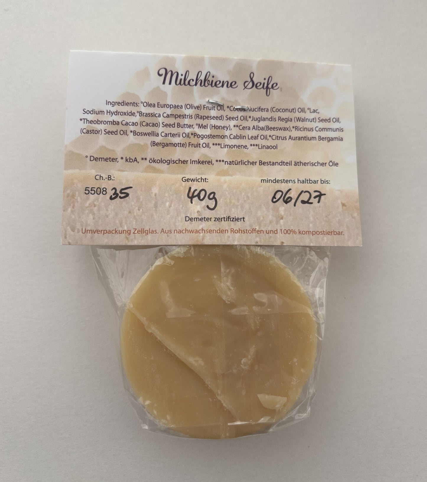 Seife bestellen Rückseite kleine Naturseife