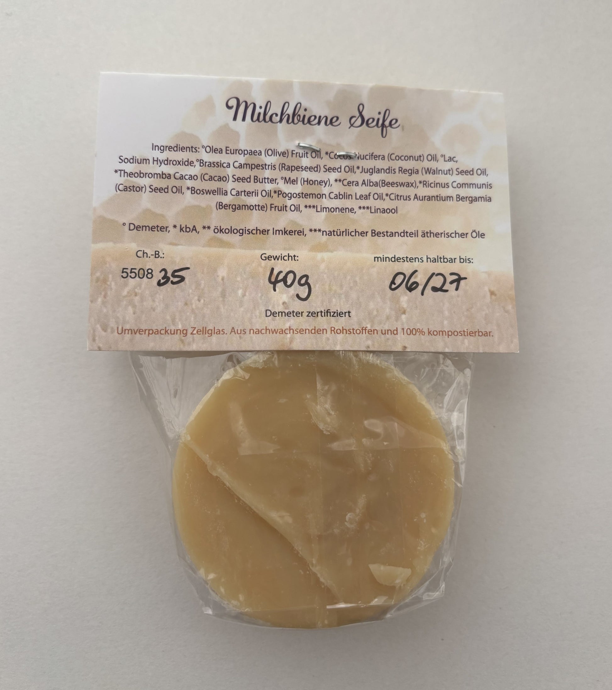 Seife bestellen Rückseite kleine Naturseife